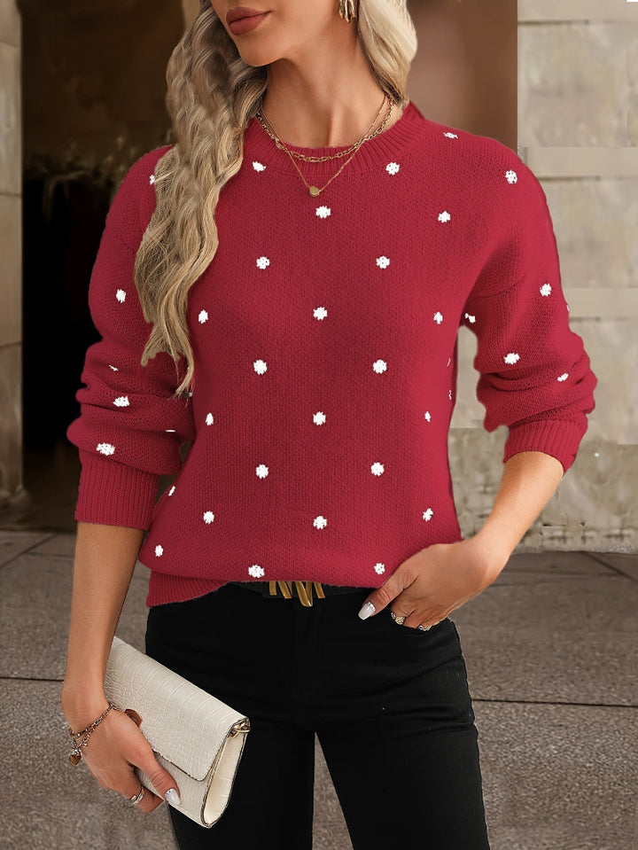 Eloise | Women's Polka Dot Knit Sweater