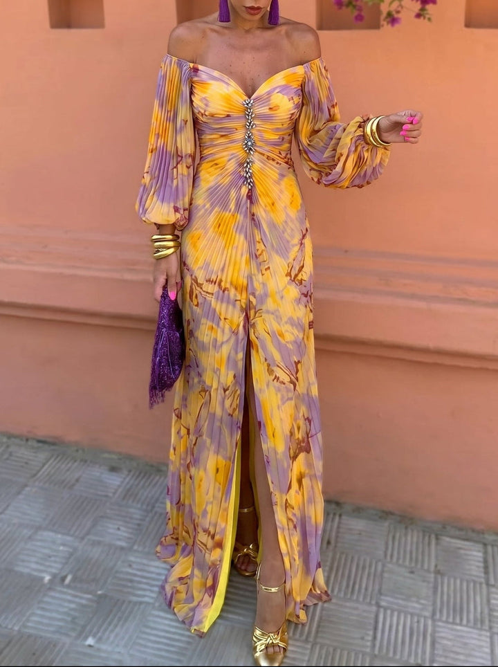 Ruth | Embellished Pleated Maxi Dress