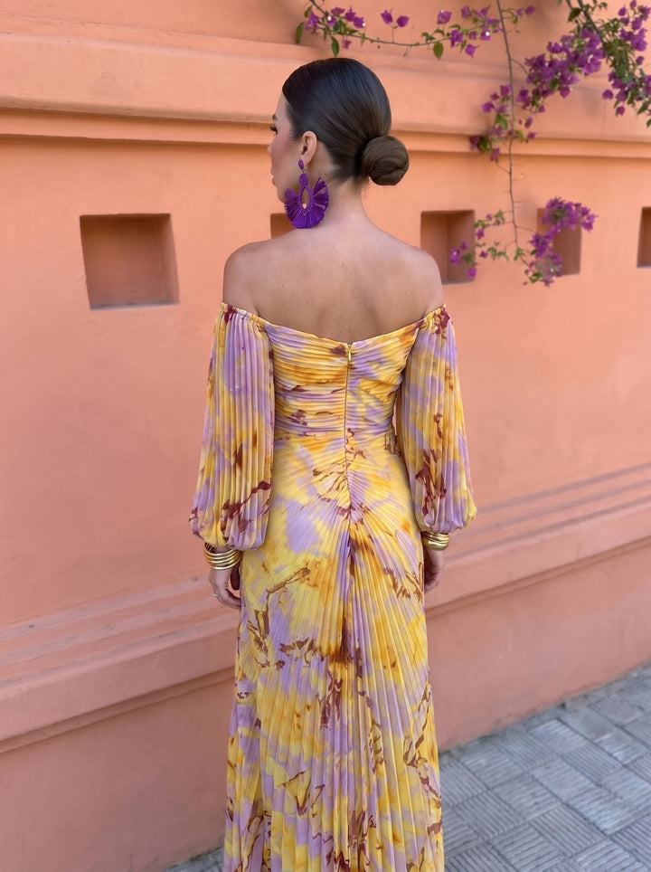 Ruth | Embellished Pleated Maxi Dress
