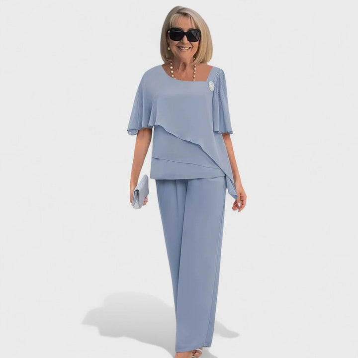 Rhea | Asymmetric Layered Two-Piece Set