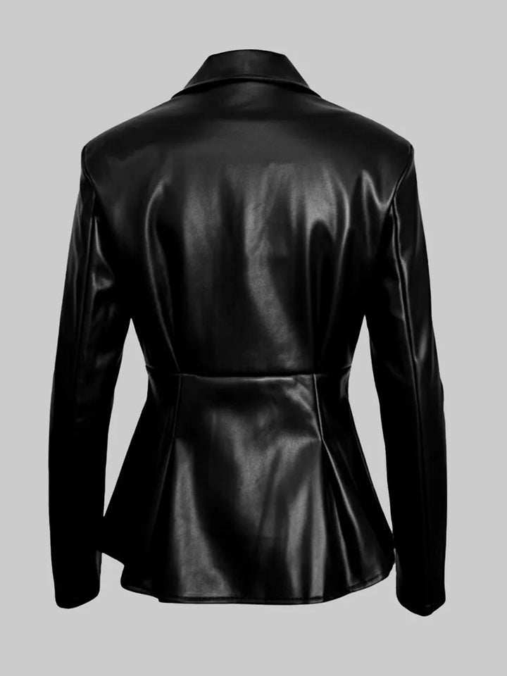 Anastasia | Women's Peplum Leather Jacket