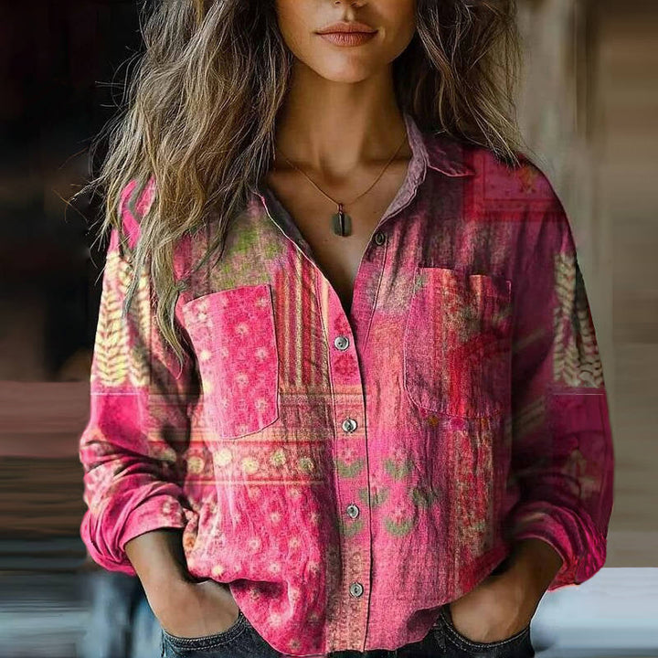 Rebecca | Bohemian Pattern Vintage Blouse