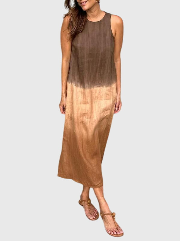 Sienna | Women's Sleeveless Ombre Gradient Midi Dress