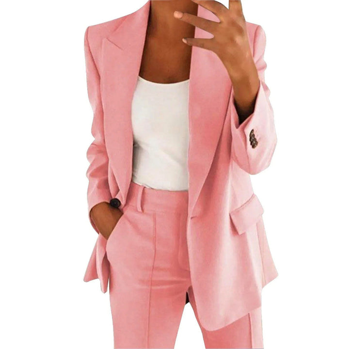 Hallie | Women's Solid Color Blazer and Pants Set