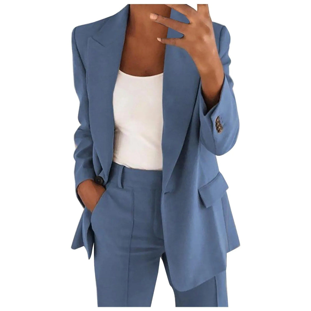 Hallie | Women's Solid Color Blazer and Pants Set