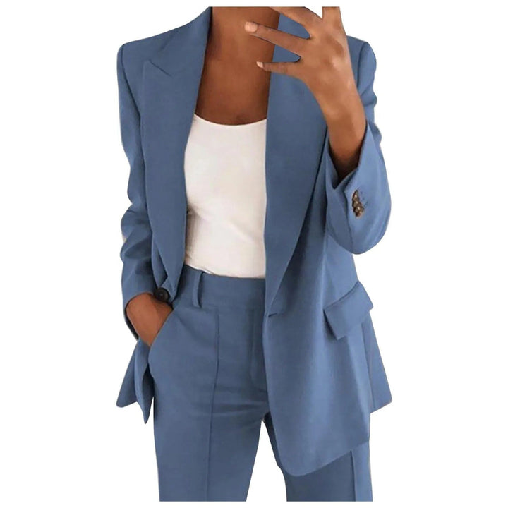 Hallie | Women's Solid Color Blazer and Pants Set
