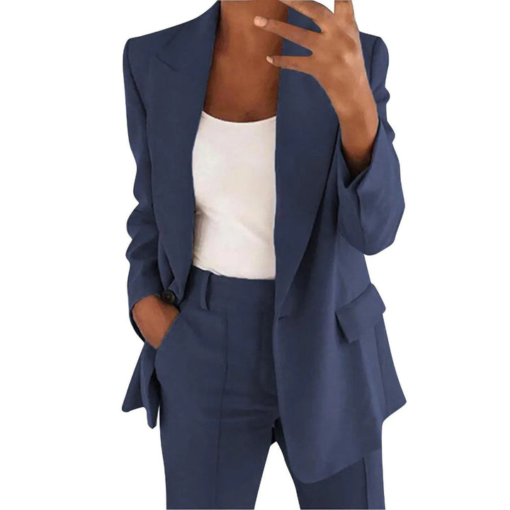 Hallie | Women's Solid Color Blazer and Pants Set