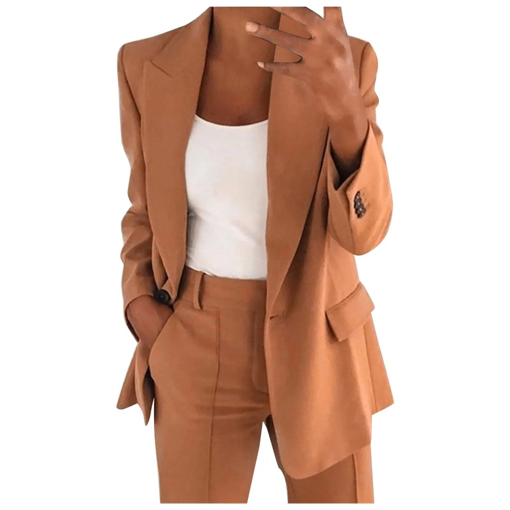 Hallie | Women's Solid Color Blazer and Pants Set