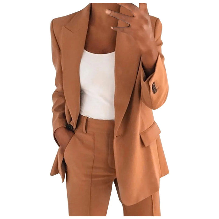 Hallie | Women's Solid Color Blazer and Pants Set