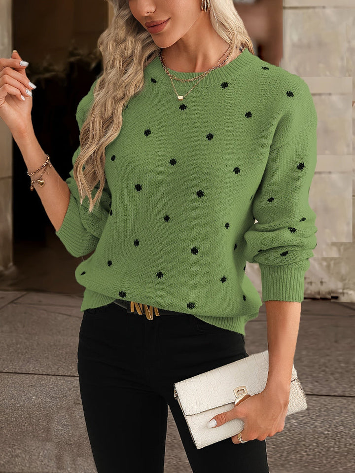 Eloise | Women's Polka Dot Knit Sweater