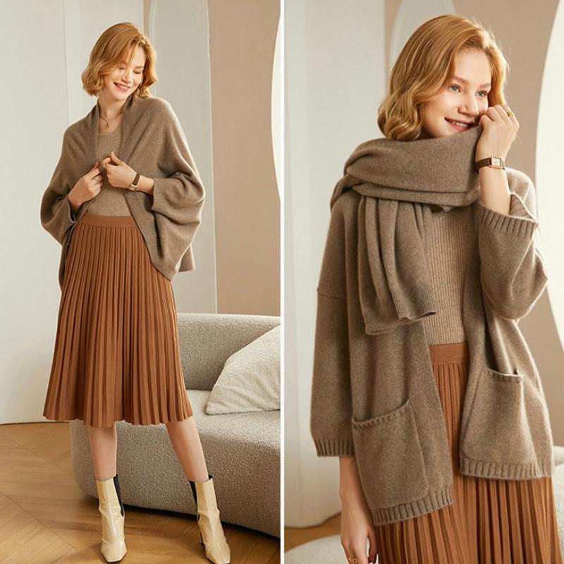 Riley | Women’s Soft Knit Cardigan and Shawl Set