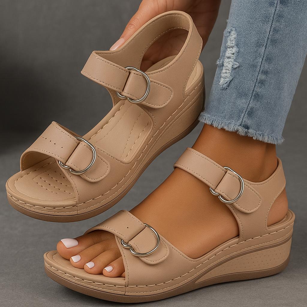 Elara | Wedge Sandals with Adjustable Strap