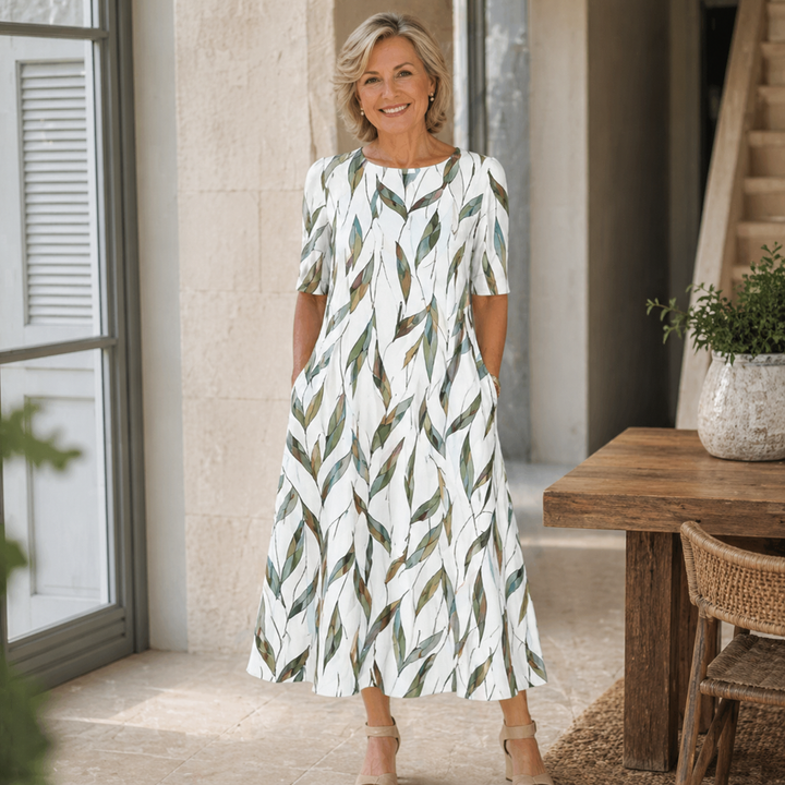 Priya | Floral A-Line Midi Dress
