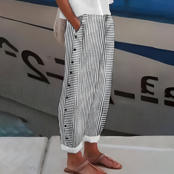 Felicity | Stripe Panel Button Detail