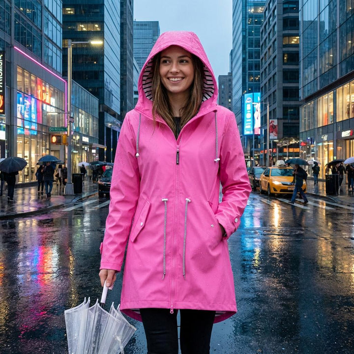 Greer | Women’s Stylish Long Rain Jacket