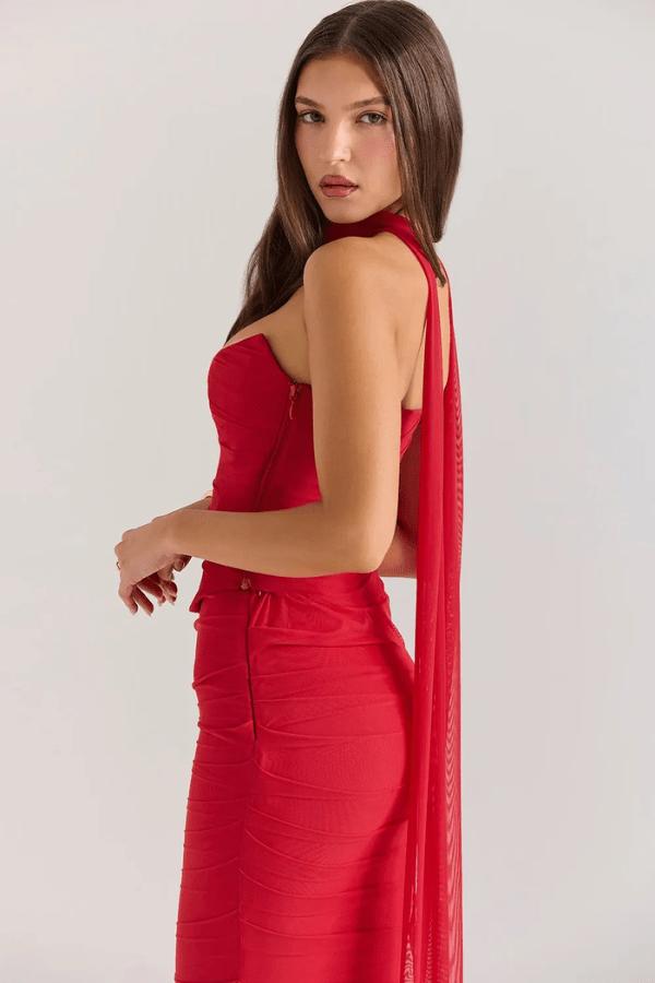 Hailey | The Midnight Hour Corset Maxi Dress