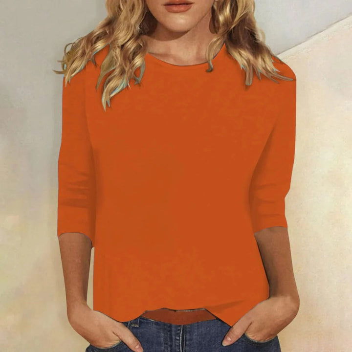 Lillian | Women's Crew Neck 3/4 Sleeve Casual Everyday Top