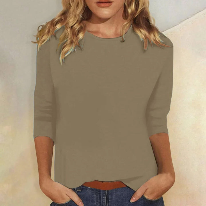 Lillian | Women's Crew Neck 3/4 Sleeve Casual Everyday Top