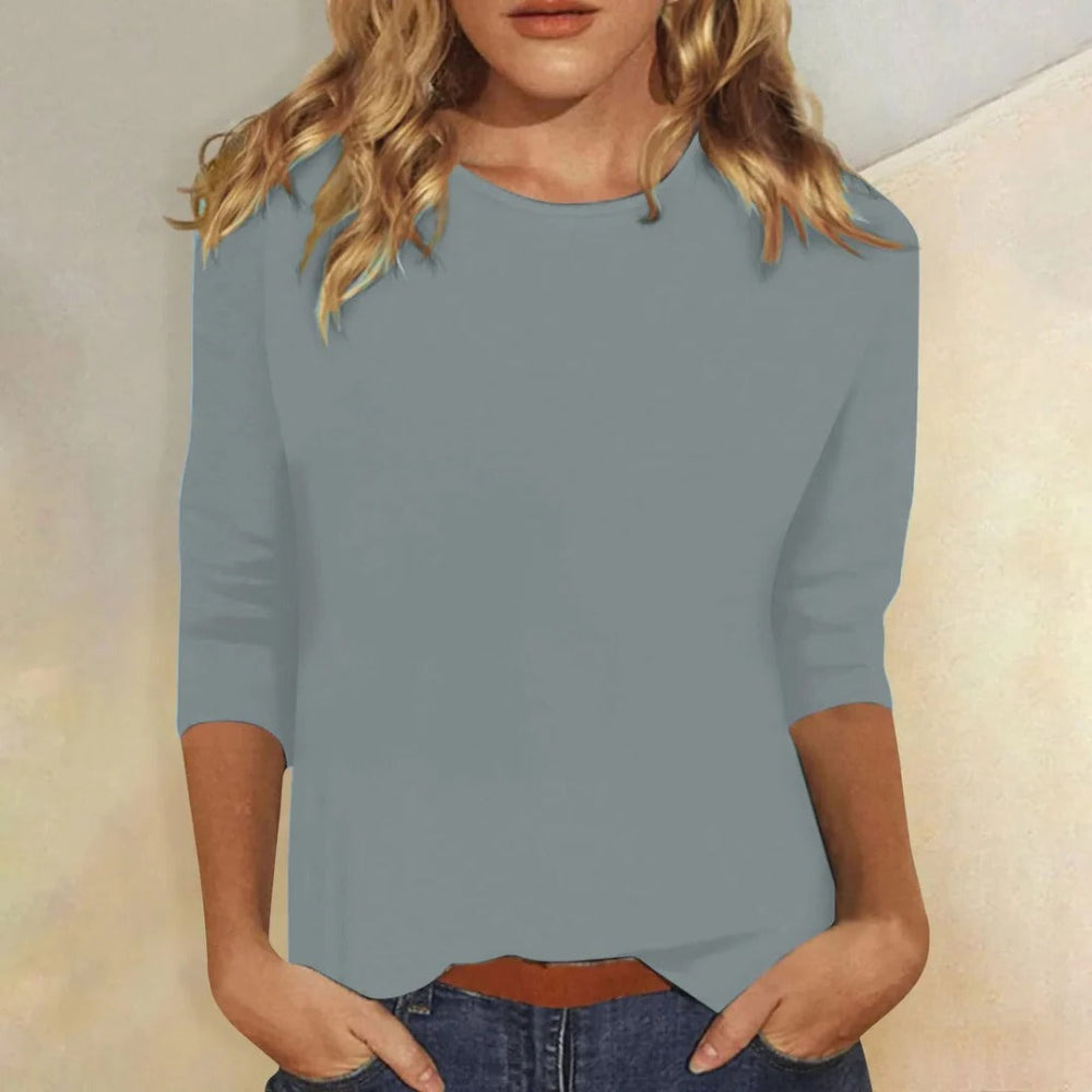 Lillian | Women's Crew Neck 3/4 Sleeve Casual Everyday Top