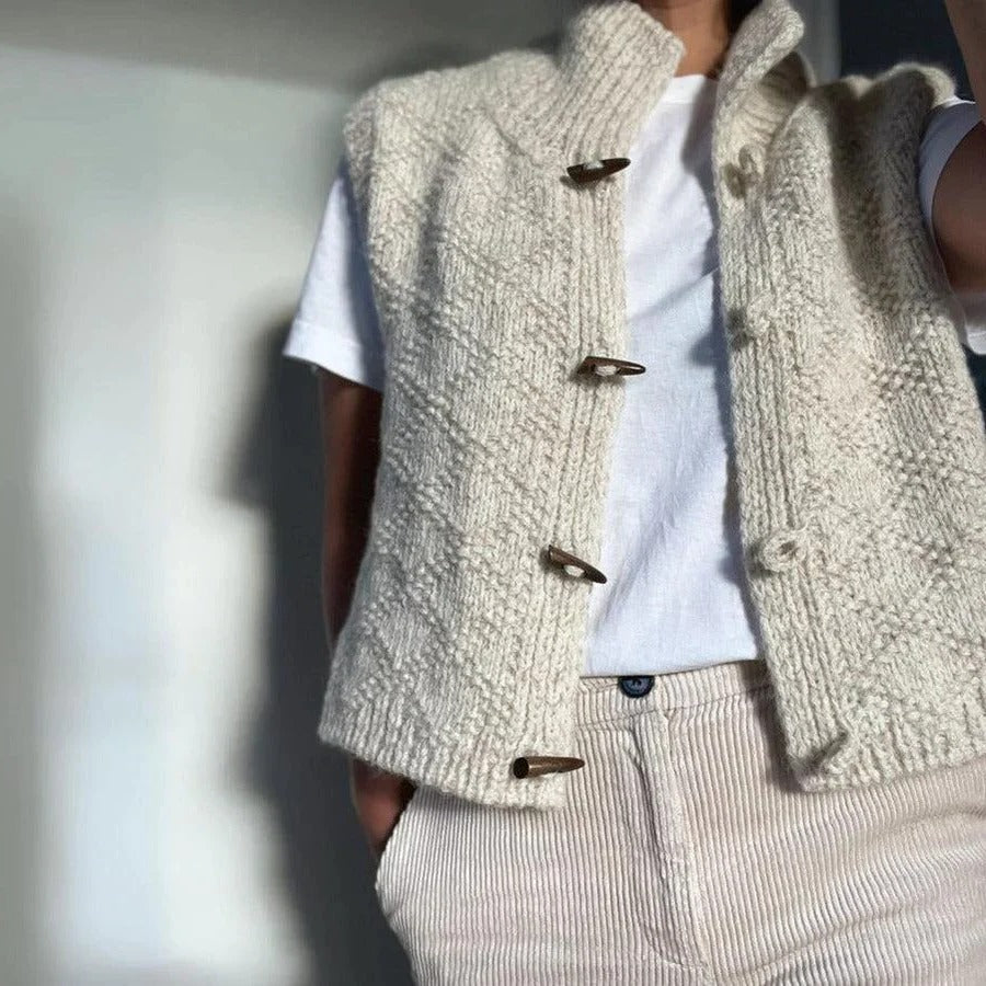 Willow | Plain Knitted Sleeveless Vest