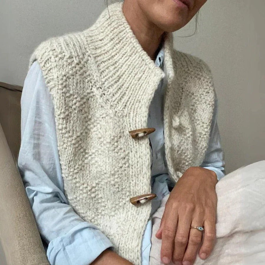 Willow | Plain Knitted Sleeveless Vest