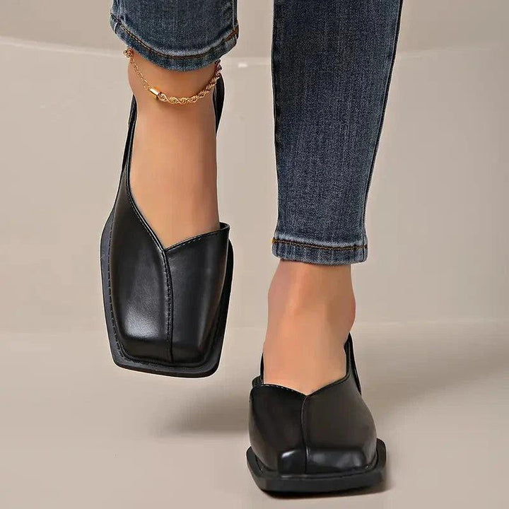 Mary janes | Leather Slip-On Flats