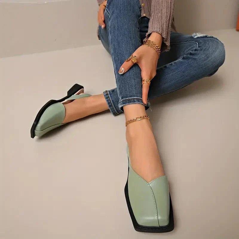 Mary janes | Leather Slip-On Flats