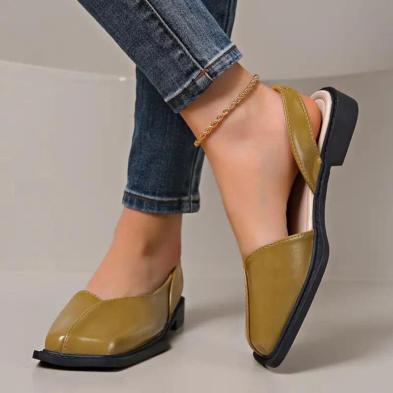 Mary janes | Leather Slip-On Flats