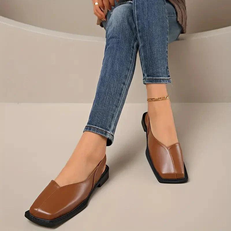 Mary janes | Leather Slip-On Flats