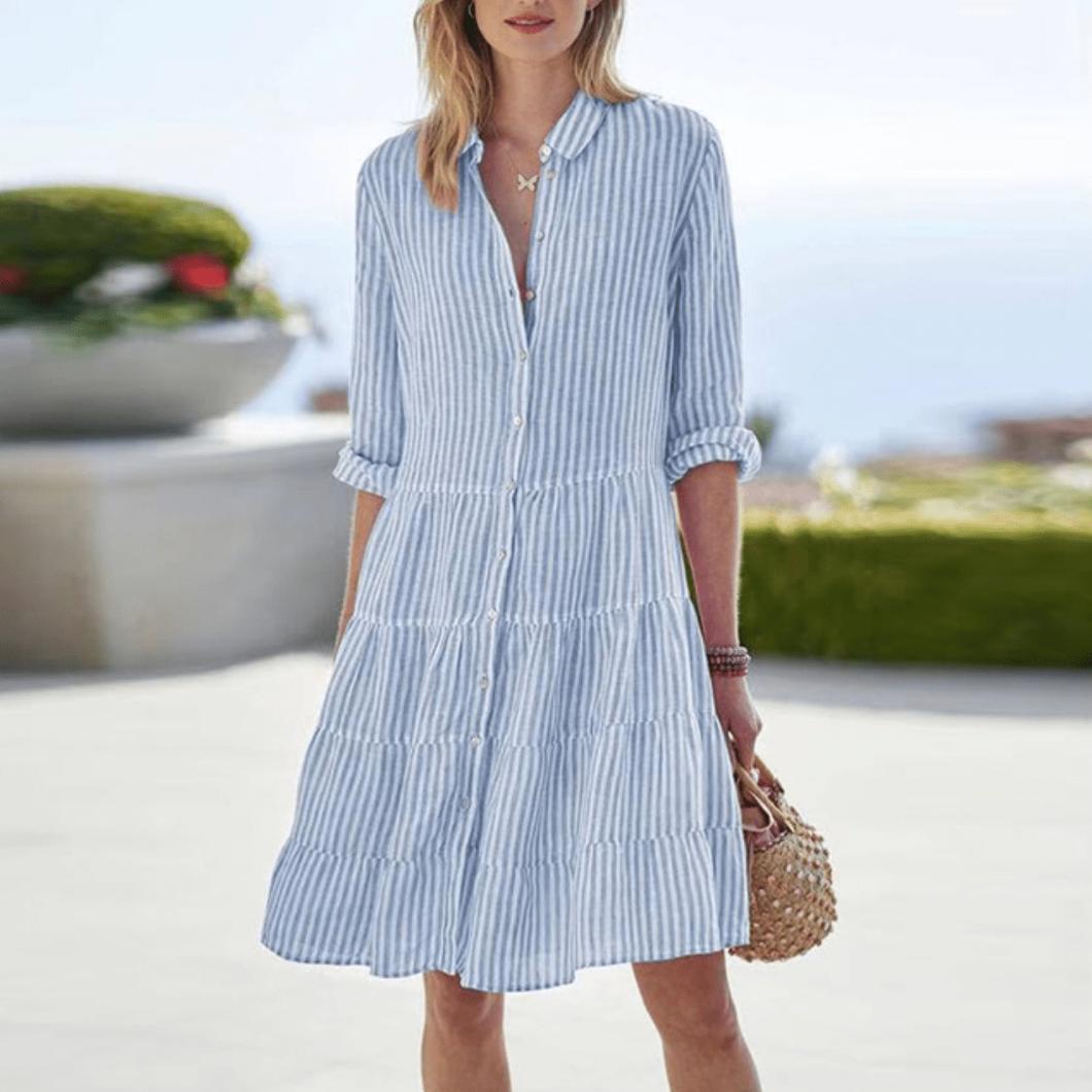 Rosalie | Striped Button Front Mini