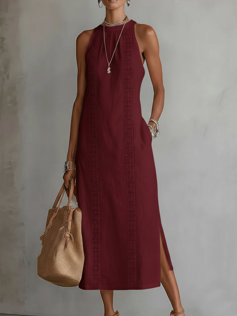 Jimena | Relaxed Lace White Maxi Dress