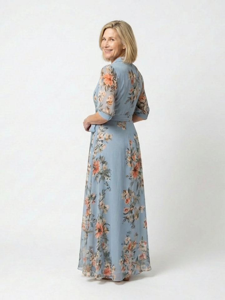 Presley | Women's Floral Print Wrap Maxi Dress