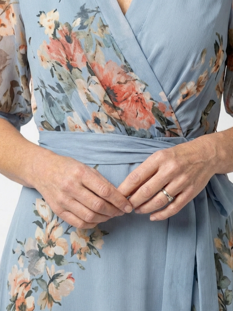 Presley | Women's Floral Print Wrap Maxi Dress
