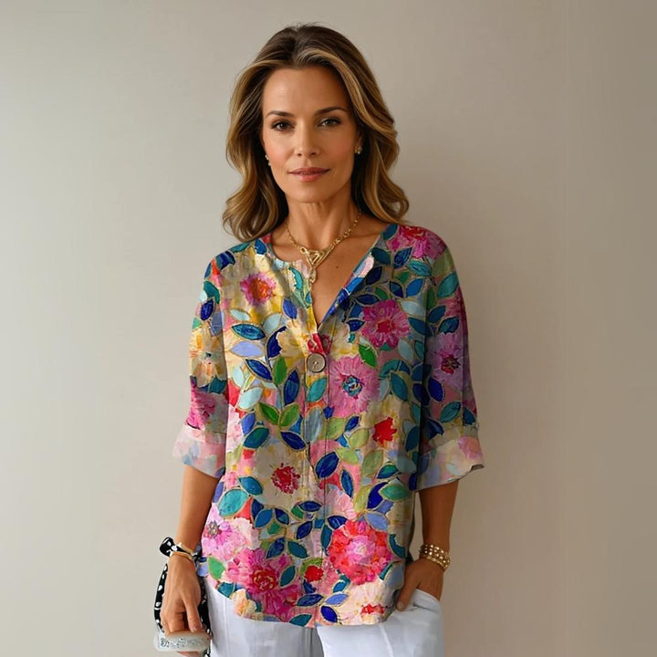 Hazel | Chic Floral Print Blouse