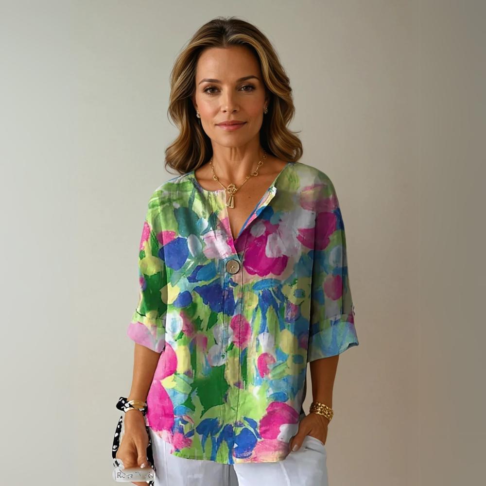 Hazel | Chic Floral Print Blouse