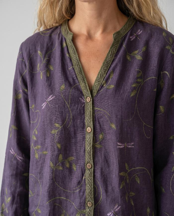 Brianna | Printed V-Neck Long Sleeve