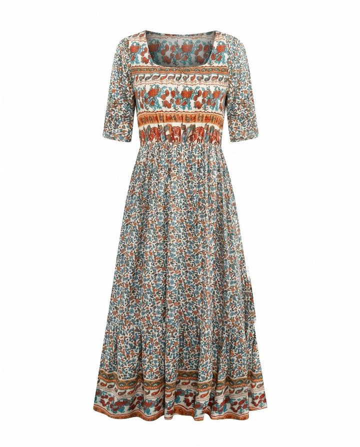 Joanna | Boho Print Midi
