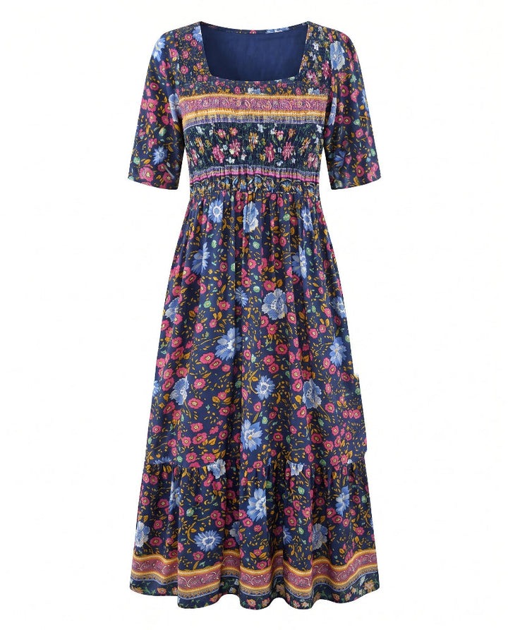 Joanna | Boho Print Midi
