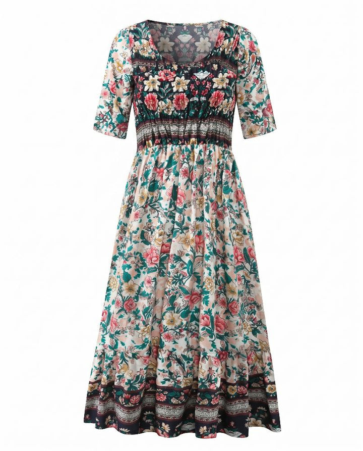 Joanna | Boho Print Midi