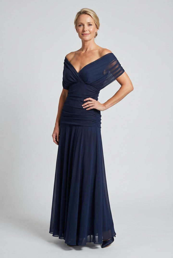 Laura | Draped V Neck Maxi