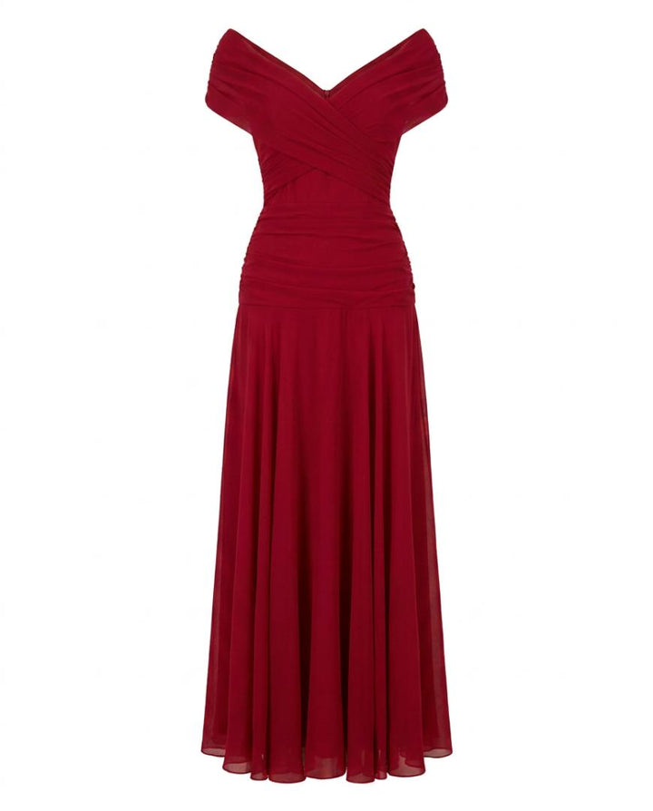 Laura | Draped V Neck Maxi