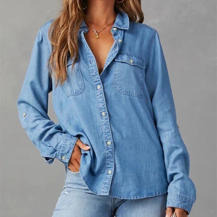 Casey | Women’s Relaxed Denim Button-Up Shirt