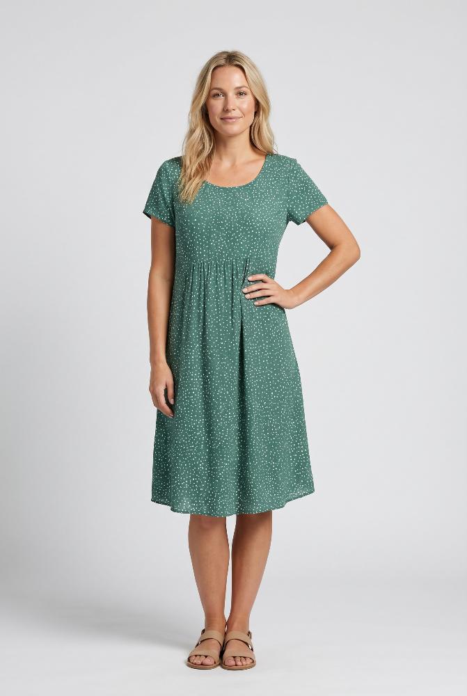 Jamie | V Neck Short Sleeve Midi