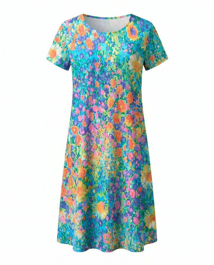 Jamie | V Neck Short Sleeve Midi