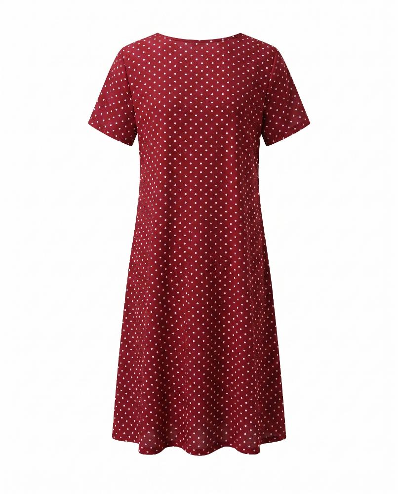 Jamie | V Neck Short Sleeve Midi
